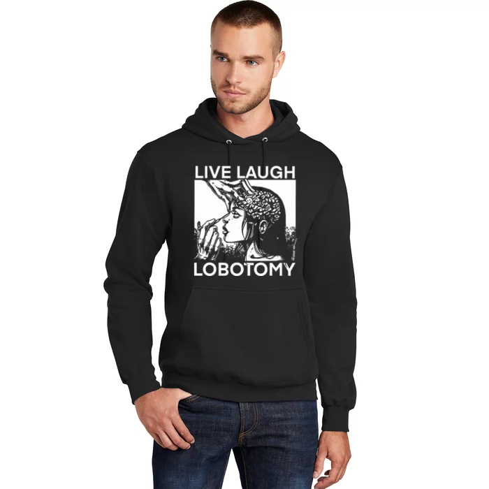 Punkwithacamera Live Laugh Lobotomy Spade Ink Hoodie