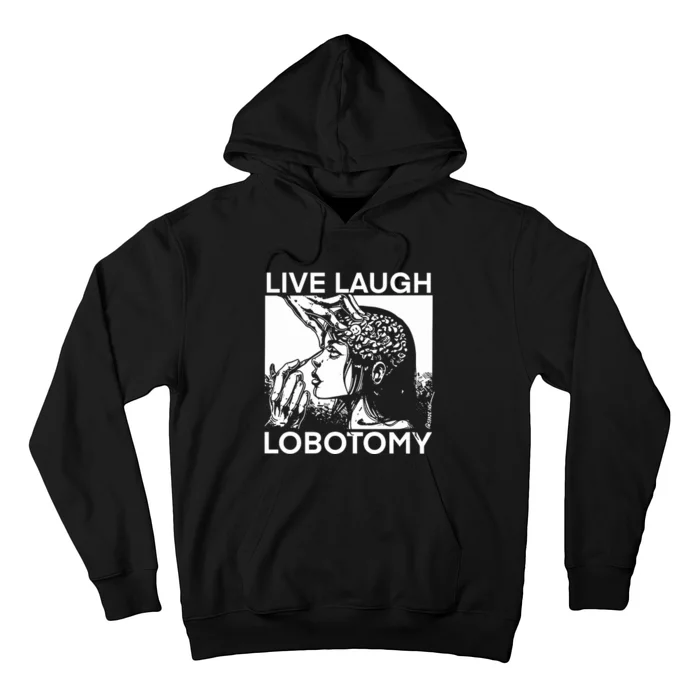 Punkwithacamera Live Laugh Lobotomy Spade Ink Hoodie