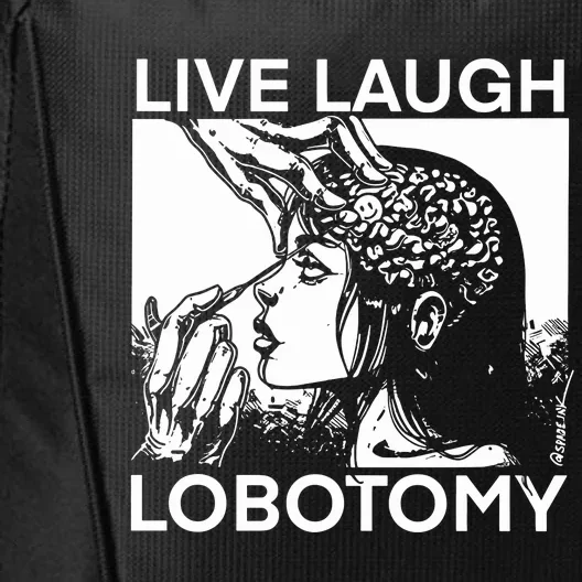 Punkwithacamera Live Laugh Lobotomy Spade Ink City Backpack