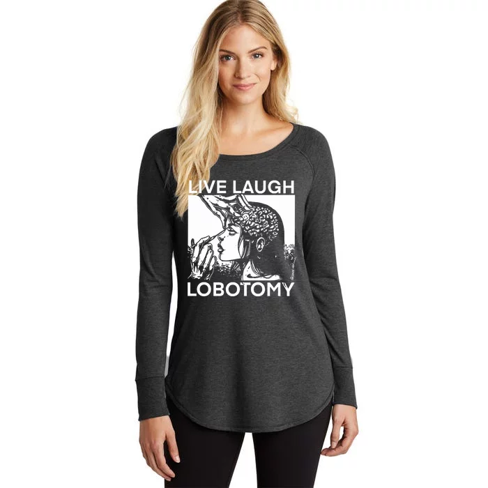 Punkwithacamera Live Laugh Lobotomy Spade Ink Women's Perfect Tri Tunic Long Sleeve Shirt