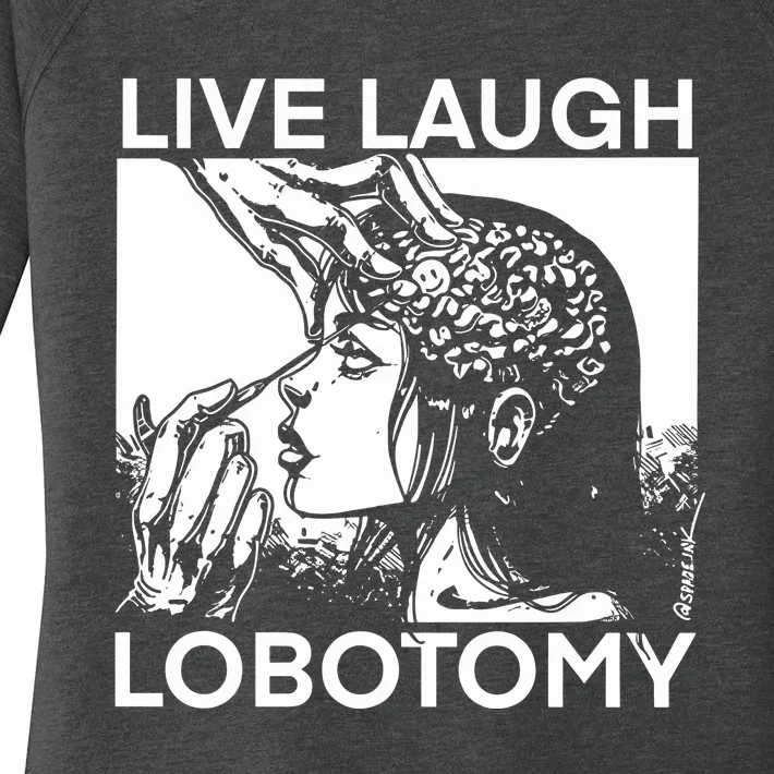 Punkwithacamera Live Laugh Lobotomy Spade Ink Women's Perfect Tri Tunic Long Sleeve Shirt