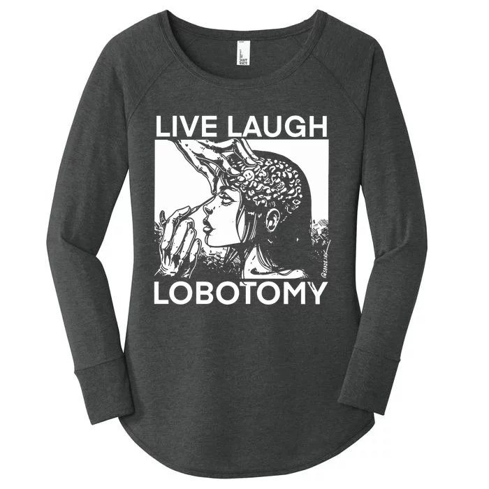 Punkwithacamera Live Laugh Lobotomy Spade Ink Women's Perfect Tri Tunic Long Sleeve Shirt