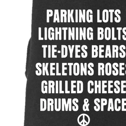 Parking Lots Lightning Bolts Tiedyes Bears Skeletons Roses Grilled Cheese Drums Doggie 3-End Fleece Hoodie