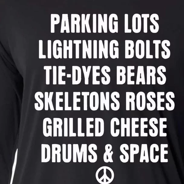 Parking Lots Lightning Bolts Tiedyes Bears Skeletons Roses Grilled Cheese Drums Cooling Performance Long Sleeve Crew