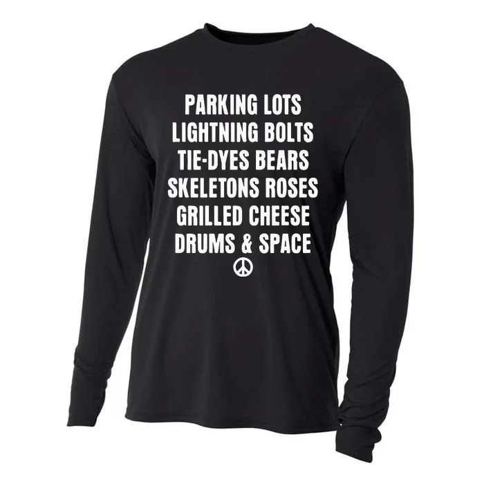 Parking Lots Lightning Bolts Tiedyes Bears Skeletons Roses Grilled Cheese Drums Cooling Performance Long Sleeve Crew