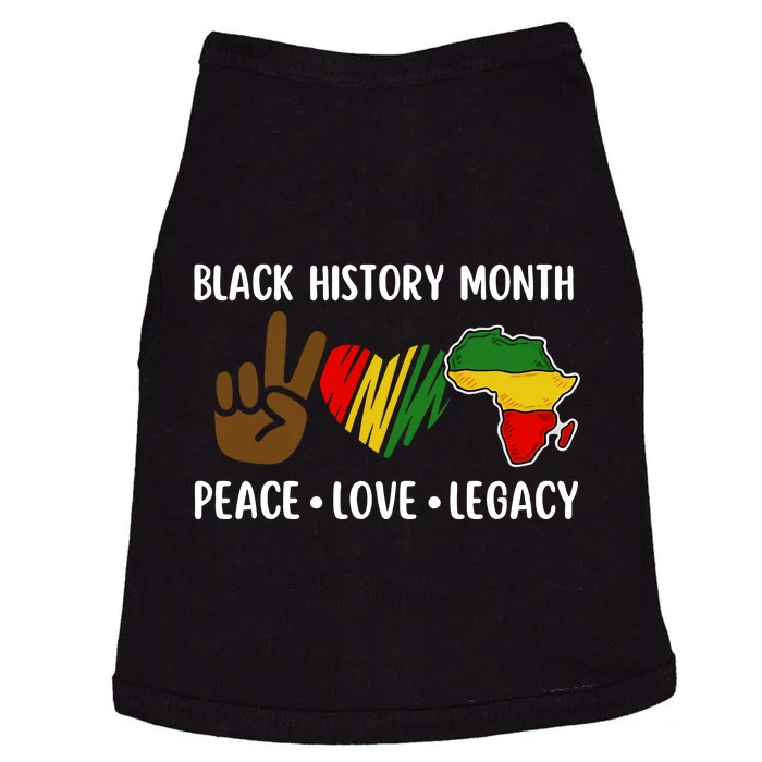 Peace Love Legacy Africa Black History Month Black Proud Doggie Tank