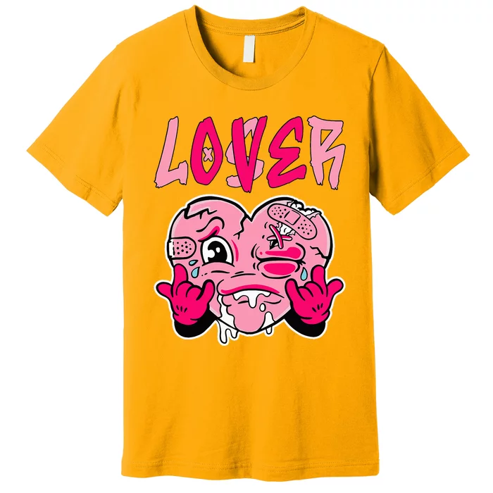 Pink Loser Lover Pink Drip Heart Matching Premium T-Shirt