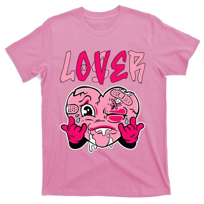 Pink Loser Lover Pink Drip Heart Matching T-Shirt