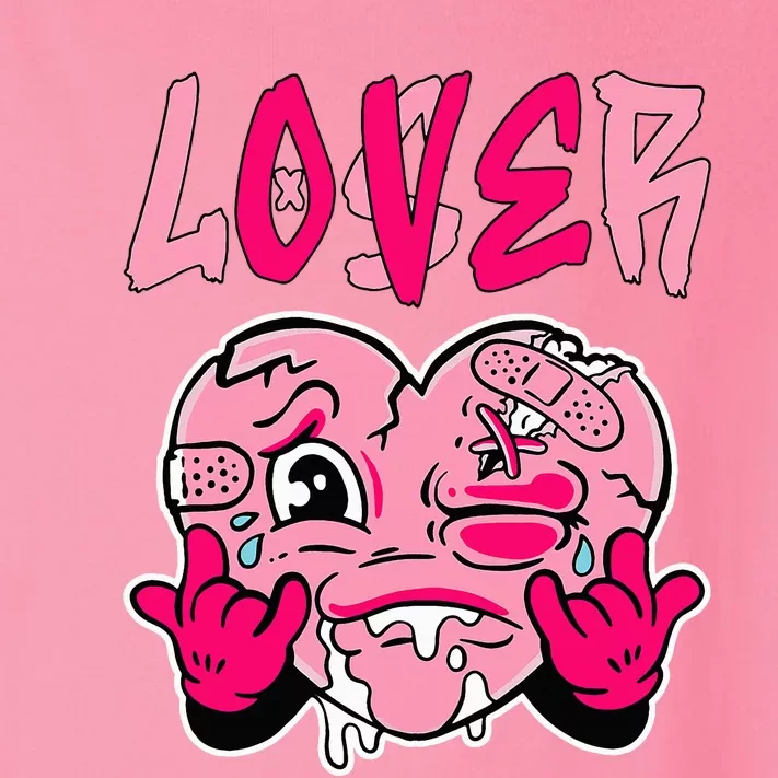 Pink Loser Lover Pink Drip Heart Matching Toddler Long Sleeve Shirt