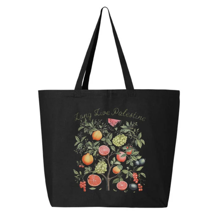 Palestine Long Live Fruits Of Palestine Olive Tree Vintage 25L Jumbo Tote