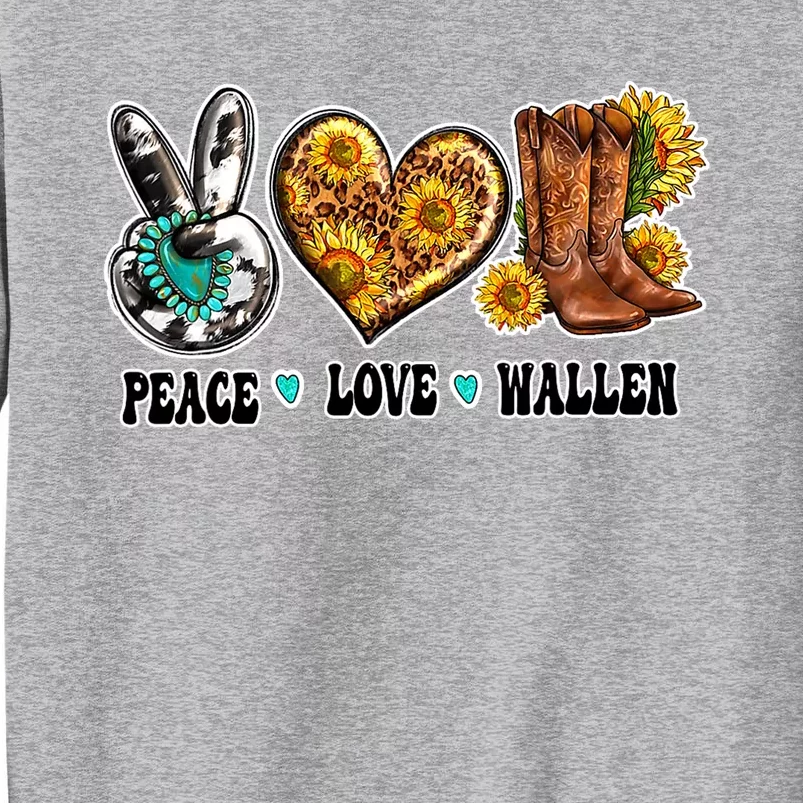 Peace Love Leopard Morgan Country Western Cowboy Boots Hat Tall Sweatshirt