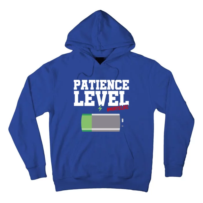 Patience Level Low Battery Nurse Life National Nurses Day Gift Tall Hoodie