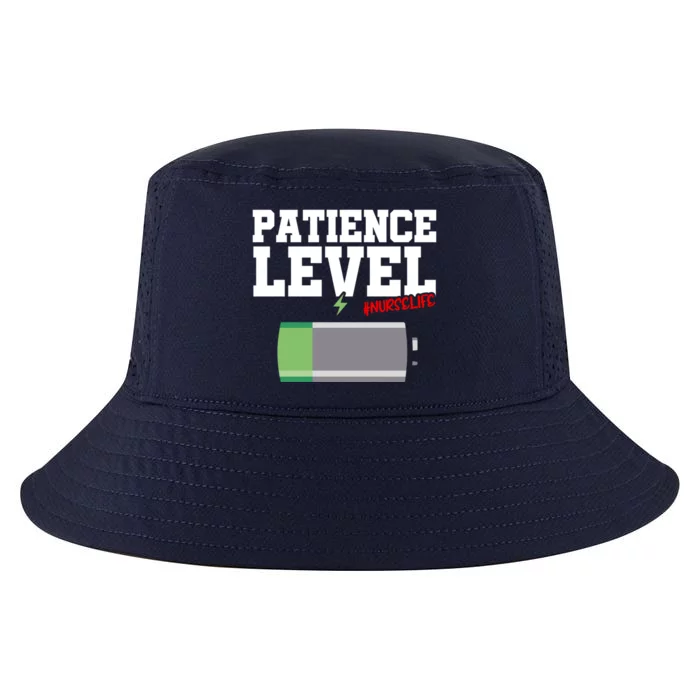 Patience Level Low Battery Nurse Life National Nurses Day Gift Cool Comfort Performance Bucket Hat