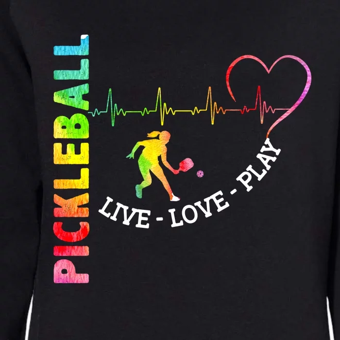 PICKLEBALL LIVE LOVE PLAY Womens California Wash Sweatshirt