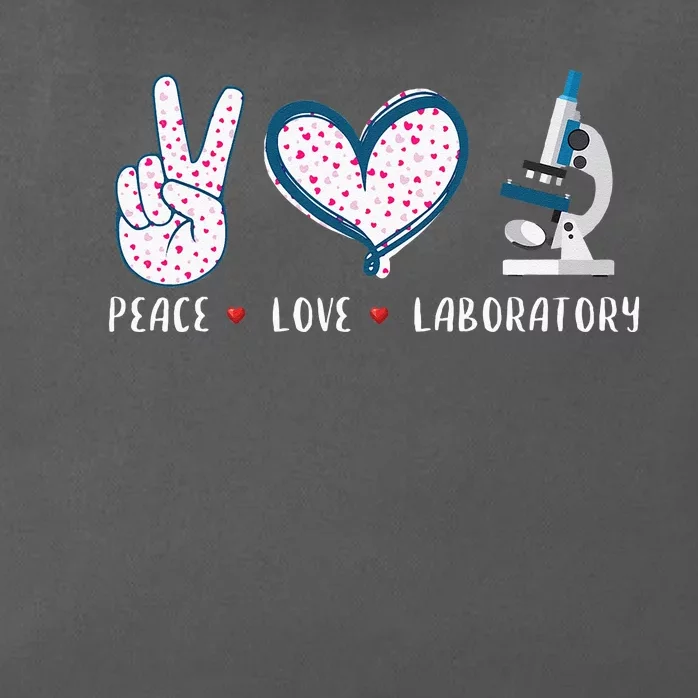 Peace Love Laboratory Lab Research Gifts Zip Tote Bag