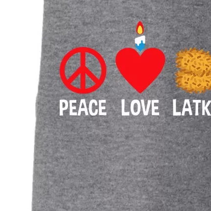 Peace Love Latke Menorah Lakes Happy Hanukkah Doggie 3-End Fleece Hoodie