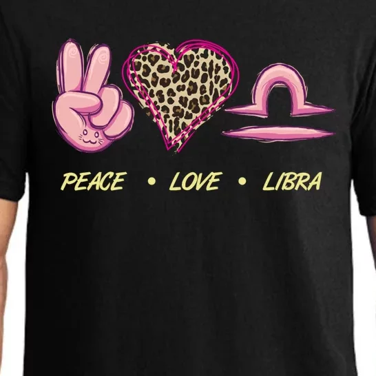 Peace Love Libra Zodiac Sign Horoscope Gift Pajama Set