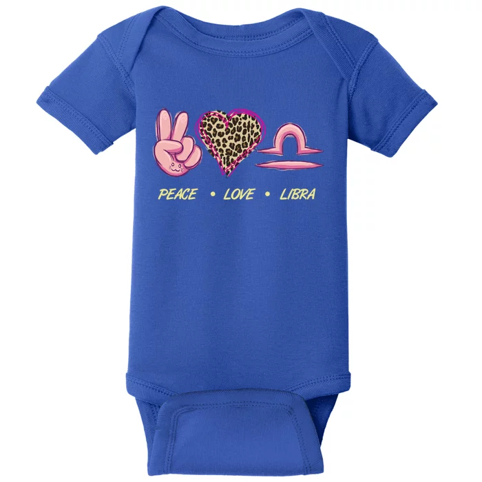 Peace Love Libra Zodiac Sign Horoscope Gift Baby Bodysuit