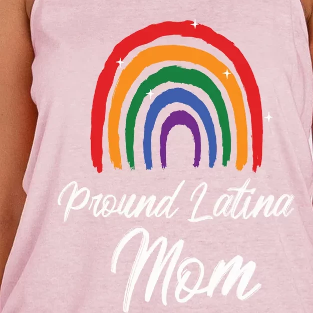 Proud Lesbian Latina Mom Regalo Dia De Las Madres Gift Women's Knotted Racerback Tank