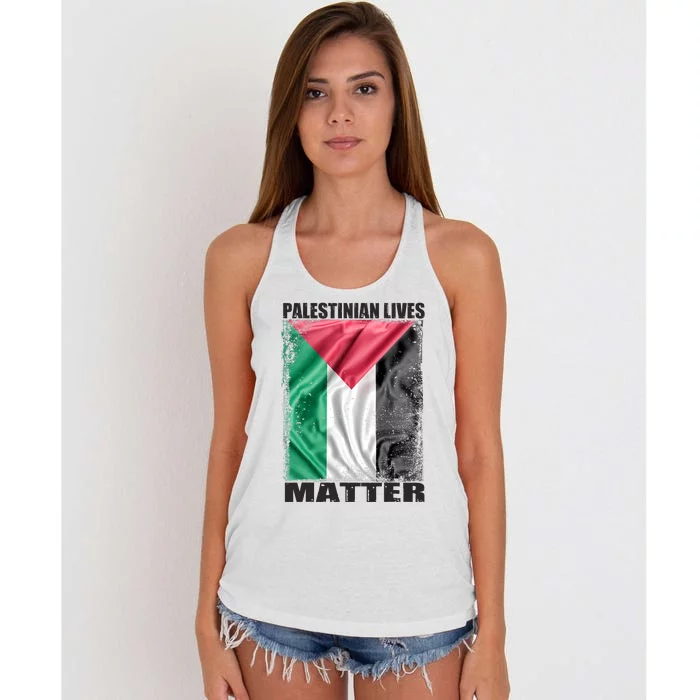 Palestinian Lives Matter Free Palestine Flag Palestinian Women's Knotted Racerback Tank