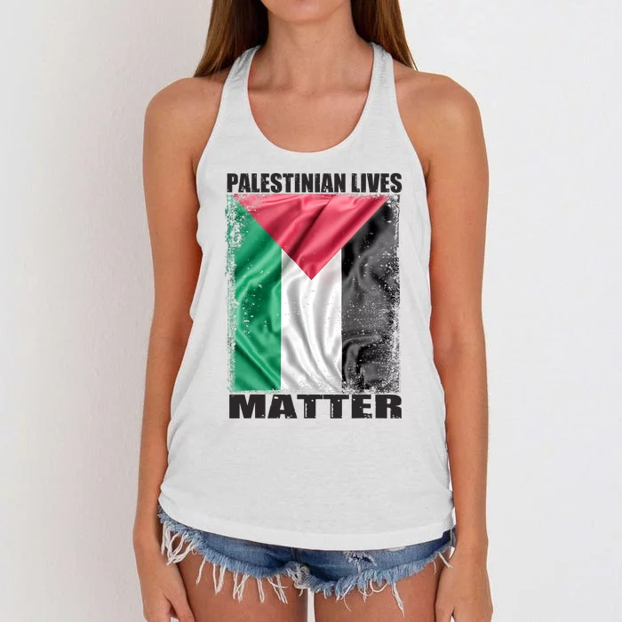 Palestinian Lives Matter Free Palestine Flag Palestinian Women's Knotted Racerback Tank