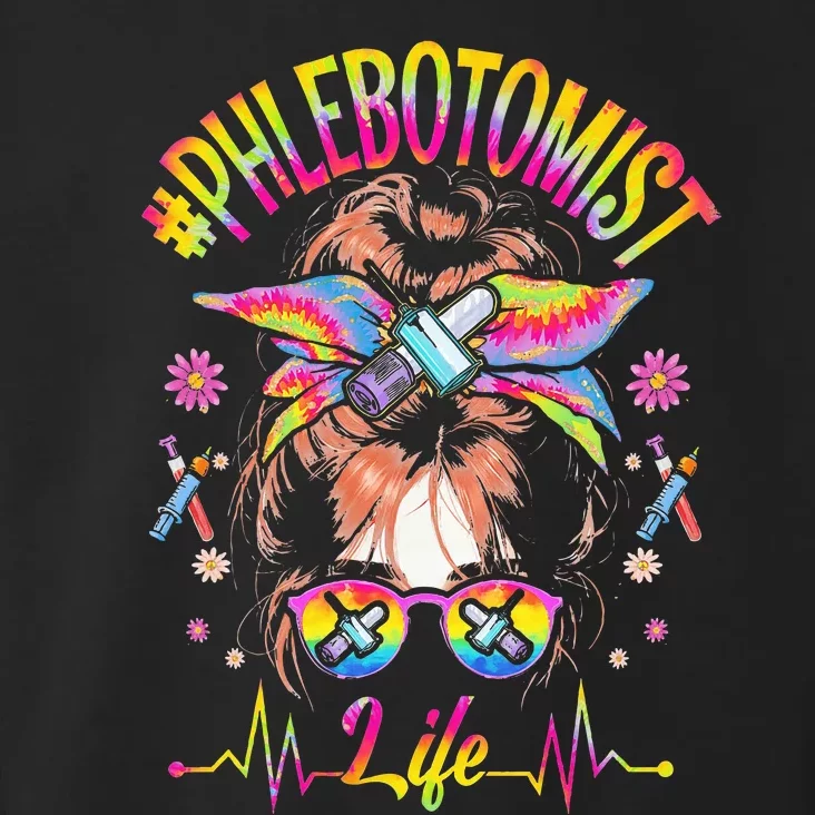 Phlebotomist Life Messy Bun Women Nurse Phlebotomy Toddler Hoodie