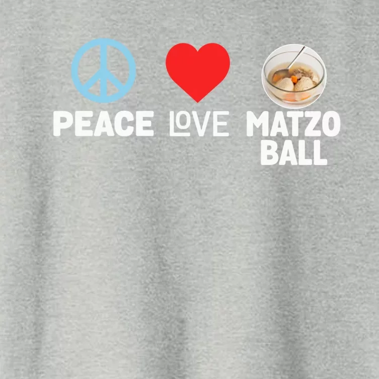 Peace Love Matzo Ball Funny Passover Seder Holiday Humor Gift Women's Crop Top Tee