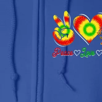 Peace Love Melanin Afro Black History Month Queen Juneteenth Gift Full Zip Hoodie