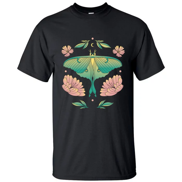 Pastel Luna Moth Butterfly Bug Insect Tall T-Shirt