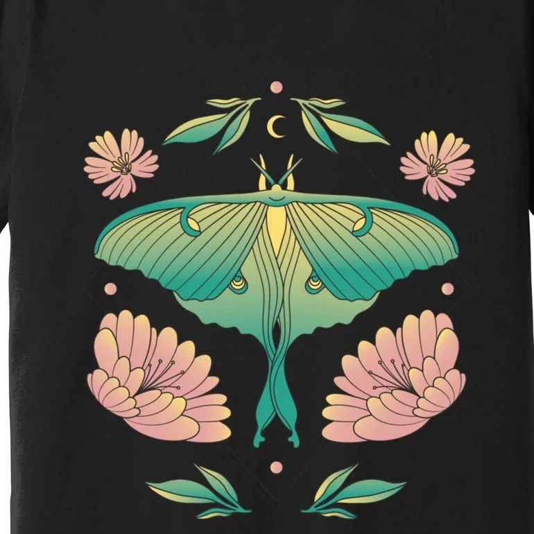 Pastel Luna Moth Butterfly Bug Insect Premium T-Shirt