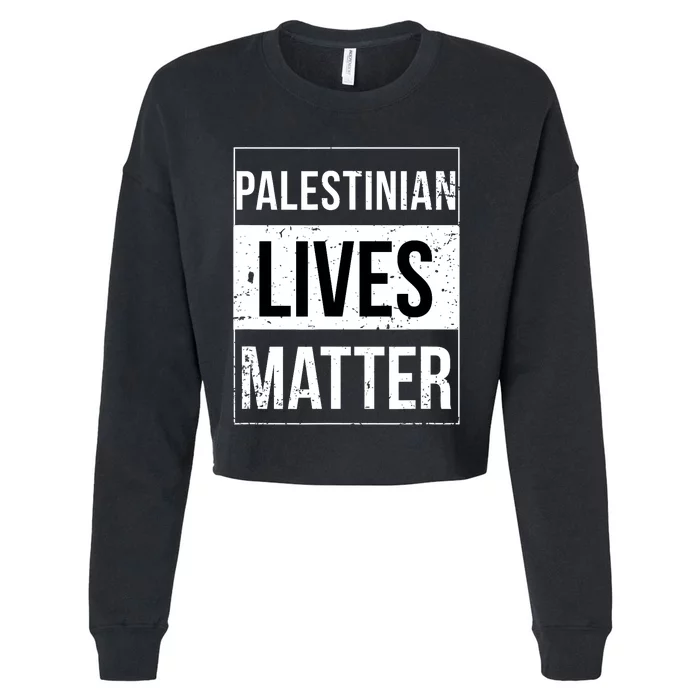 Palestinian Lives Matter Palestine Muslim Arabic Cropped Pullover Crew