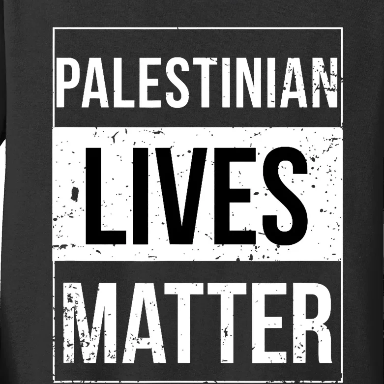 Palestinian Lives Matter Palestine Muslim Arabic Kids Long Sleeve Shirt