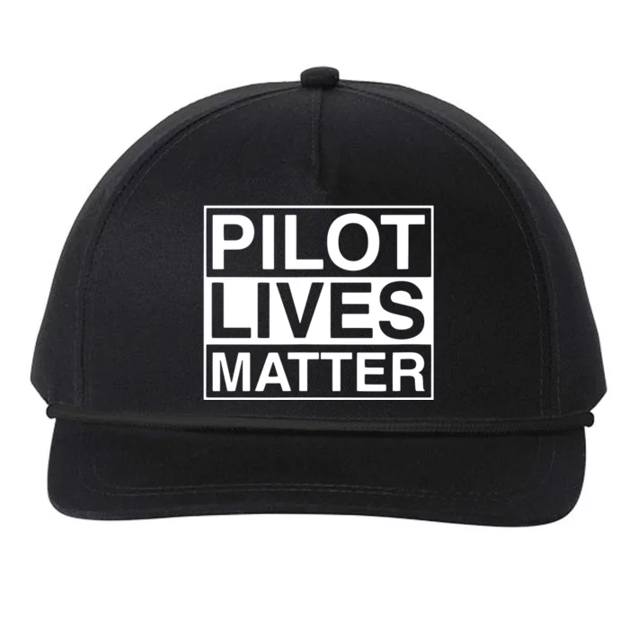 PILOT LIVES MATTER Funny Pilot Snapback Five-Panel Rope Hat