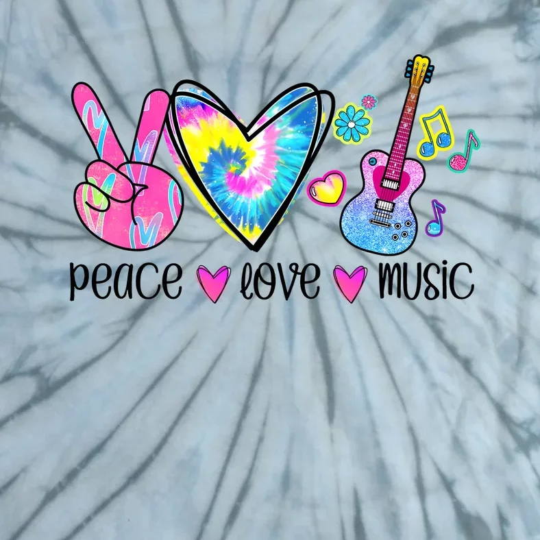 Peace Love Music Tie Dye Tie-Dye T-Shirt