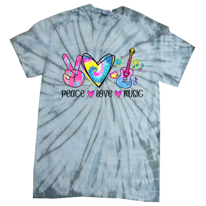 Peace Love Music Tie Dye Tie-Dye T-Shirt