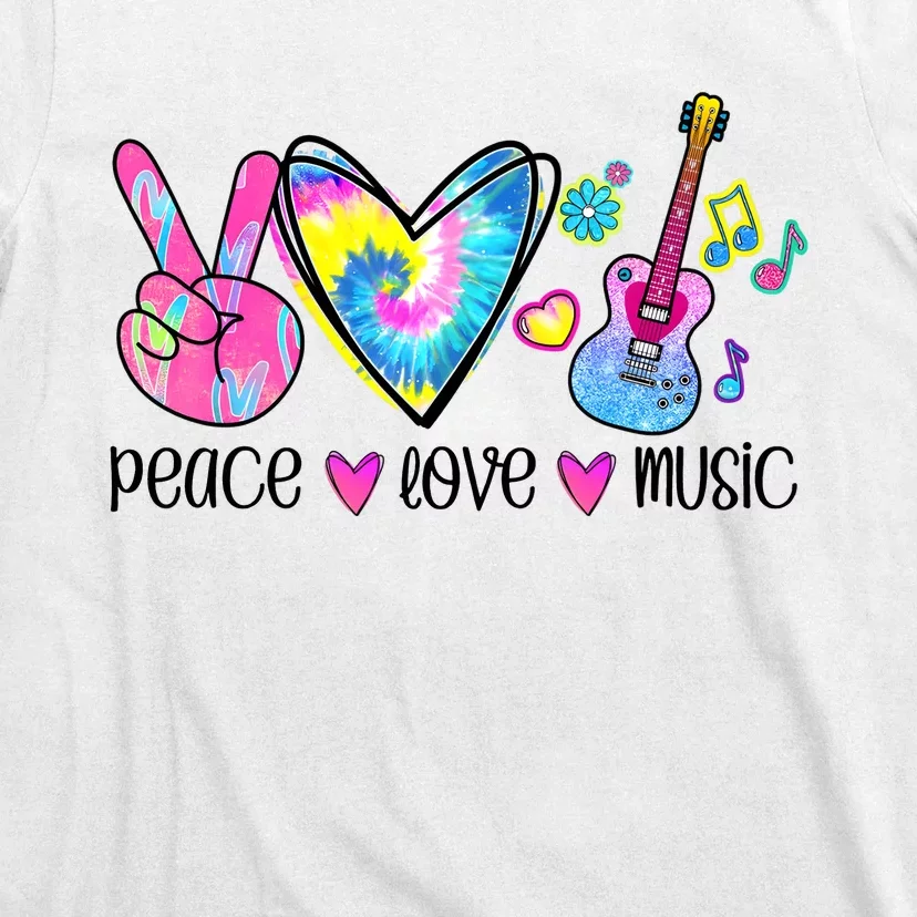 Peace Love Music Tie Dye T-Shirt