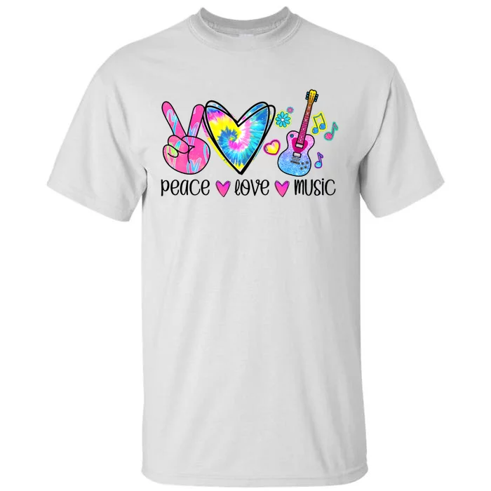 Peace Love Music Tie Dye Tall T-Shirt