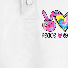 Peace Love Music Tie Dye Dry Zone Grid Performance Polo