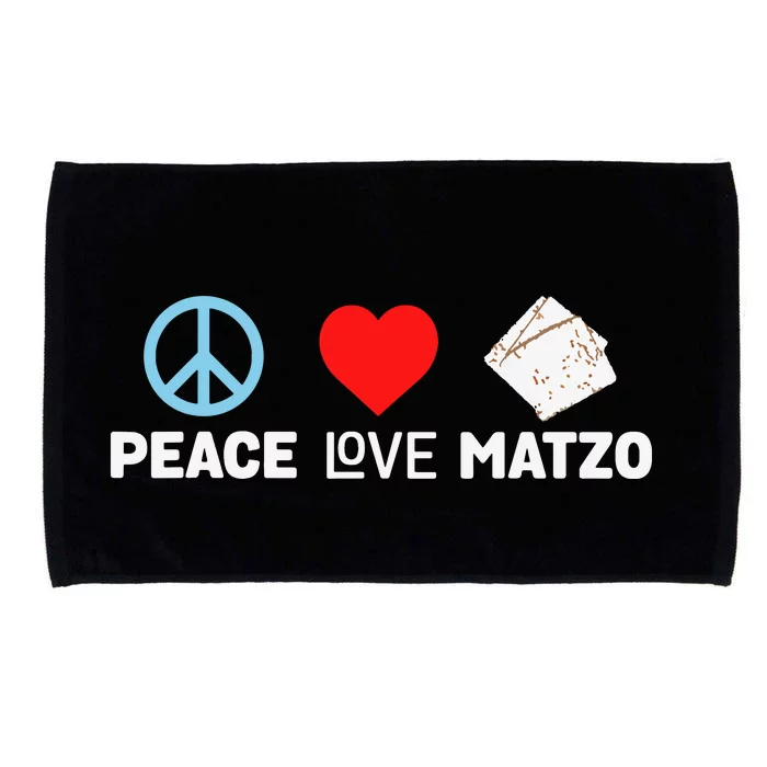 Peace Love Matzo Funny Passover Seder Jewish Food Microfiber Hand Towel