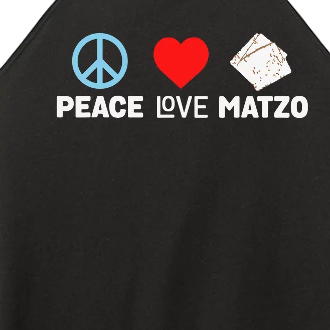 Peace Love Matzo Funny Passover Seder Jewish Food Women’s Perfect Tri Rocker Tank