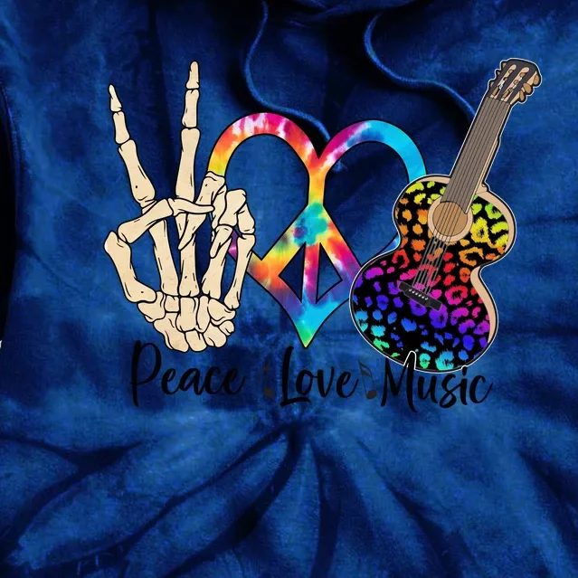 Peace Love Music For Music Lovers Tie Dye Hoodie