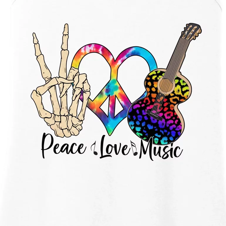 Peace Love Music For Music Lovers Ladies Essential Tank