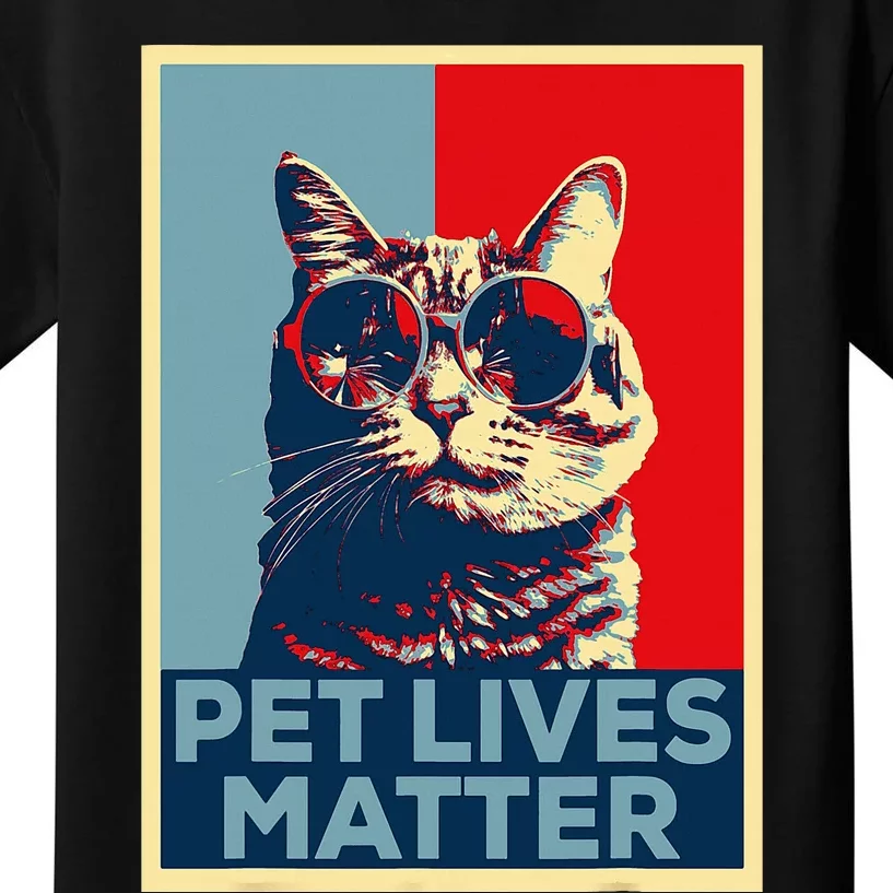 Pet Lives Matter Trump 2024 Poster Trump Cats Kids T-Shirt