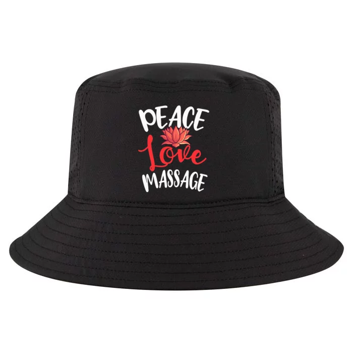 Peace Love Massage Therapist Masseur Masseuse Body Treatment Cool Comfort Performance Bucket Hat