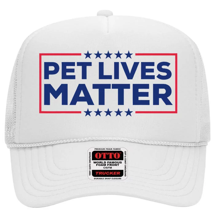 Pet Lives Matter Trump 2024 Donald Trump Cats High Crown Mesh Trucker Hat