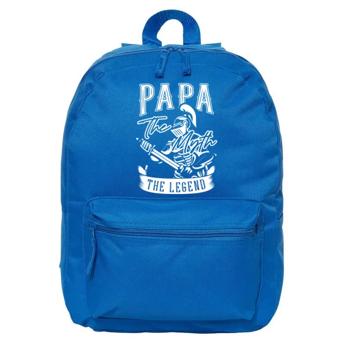 Papa Legend Myth Hero Father Dad Daddy Poppa Stepdad Grandpa Cool Gift 16 in Basic Backpack