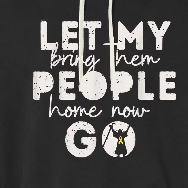 Passover Let My People Go Bring Them Home Now Garment-Dyed Fleece Hoodie