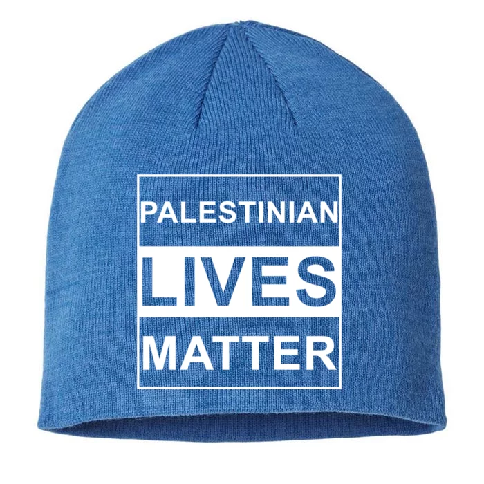 Palestinian Lives Matter Free Palestine Gift 8 1/2in Sustainable Knit Beanie