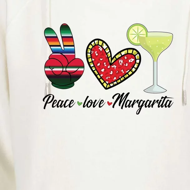 Peace Love Margarita Cinco De Mayo Funny Drinking Party Womens Funnel Neck Pullover Hood