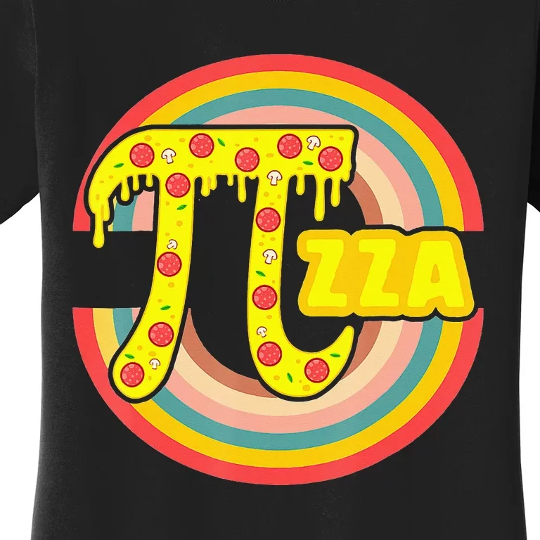 Pizza Lover Math Teacher 3 14 Geek Mathematics Pi Day Women's T-Shirt